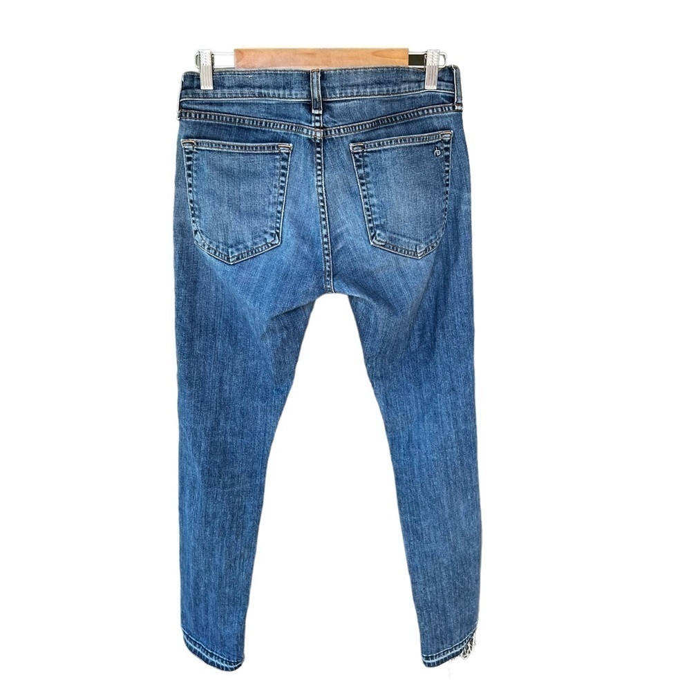 Rag & Bone - Dre Low Rise Slim Boyfriend Straight Distressed Raw Hem Jea… - Picture 3 of 7